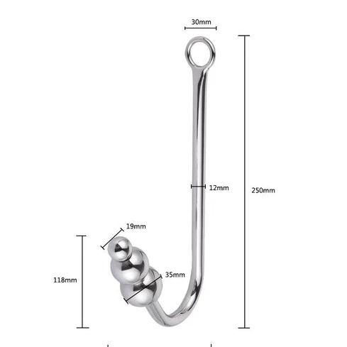 Cuffs with Beaded Collar Elegant Anal and Hook 5334 0619